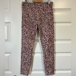Athleta Elation 7/8 Tight Pink and Black Patterned Leggings